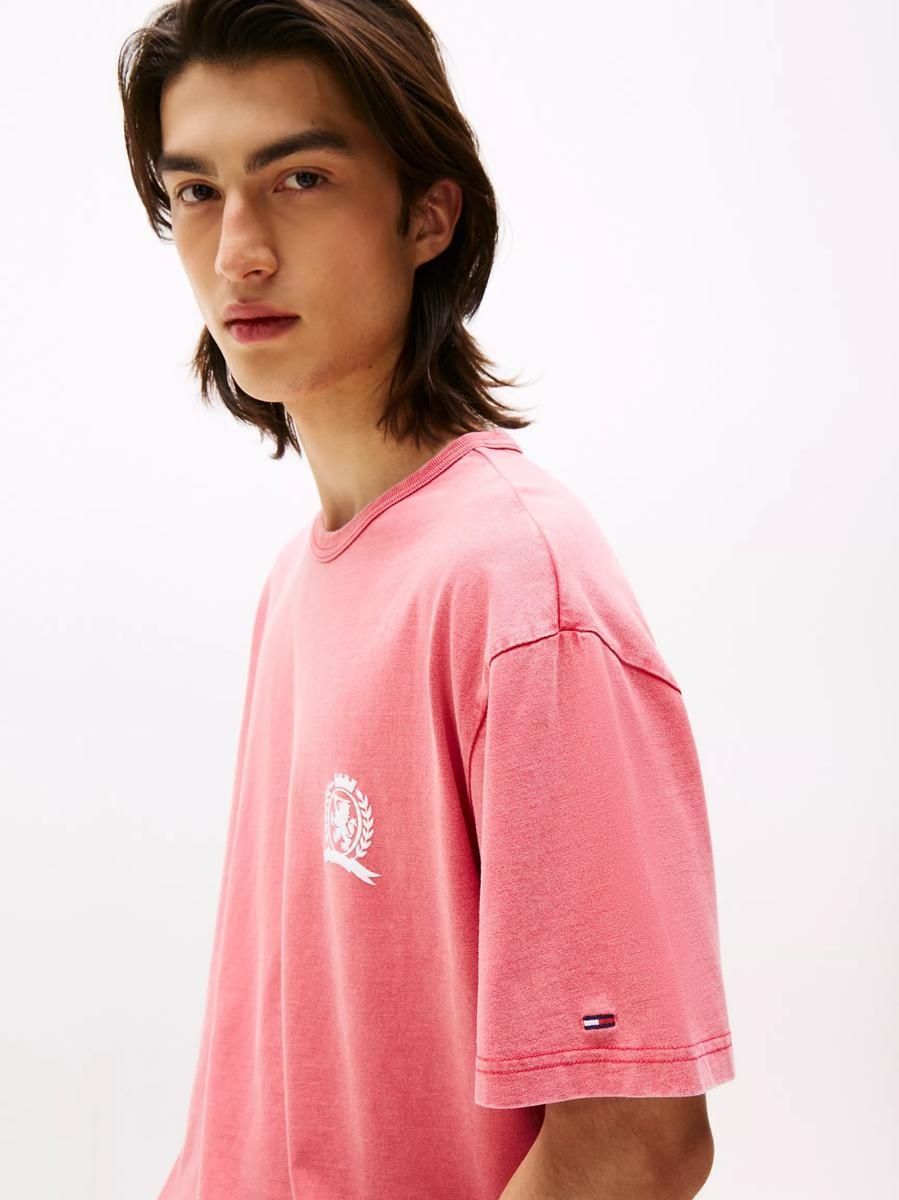 Футболка чоловіча Tommy Hilfiger Tommy Jeans Heritage Crest M Pink (DM21986-XI5) 7079198 фото