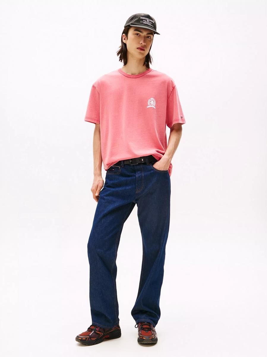 Футболка чоловіча Tommy Hilfiger Tommy Jeans Heritage Crest M Pink (DM21986-XI5) 7079198 фото
