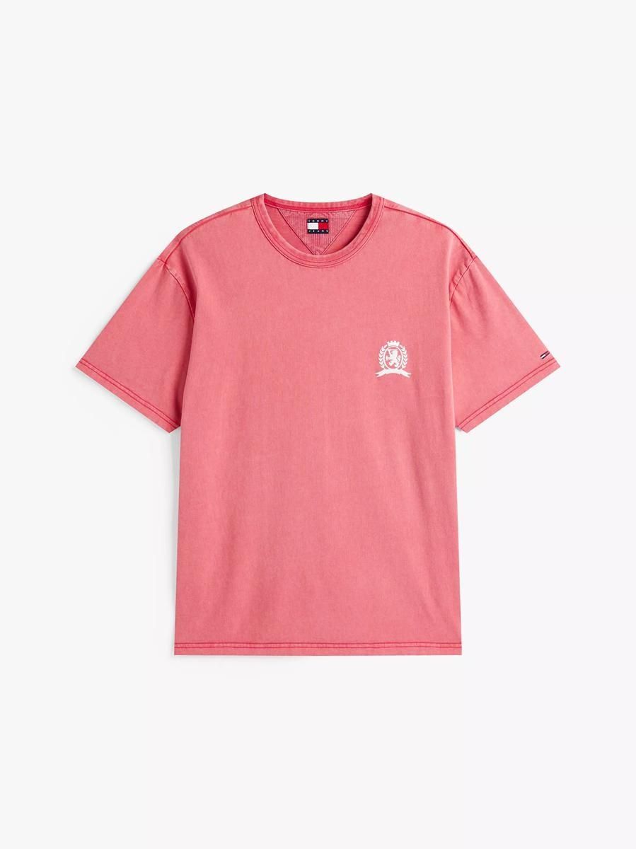 Футболка чоловіча Tommy Hilfiger Tommy Jeans Heritage Crest M Pink (DM21986-XI5) 7079198 фото