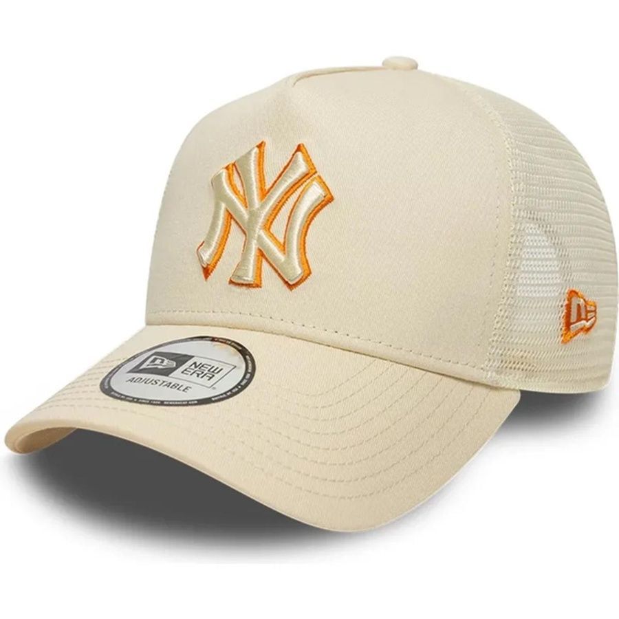 Кепка New Era New York Yankees Outline Trucker One size Beige (60856382) 8276648 фото