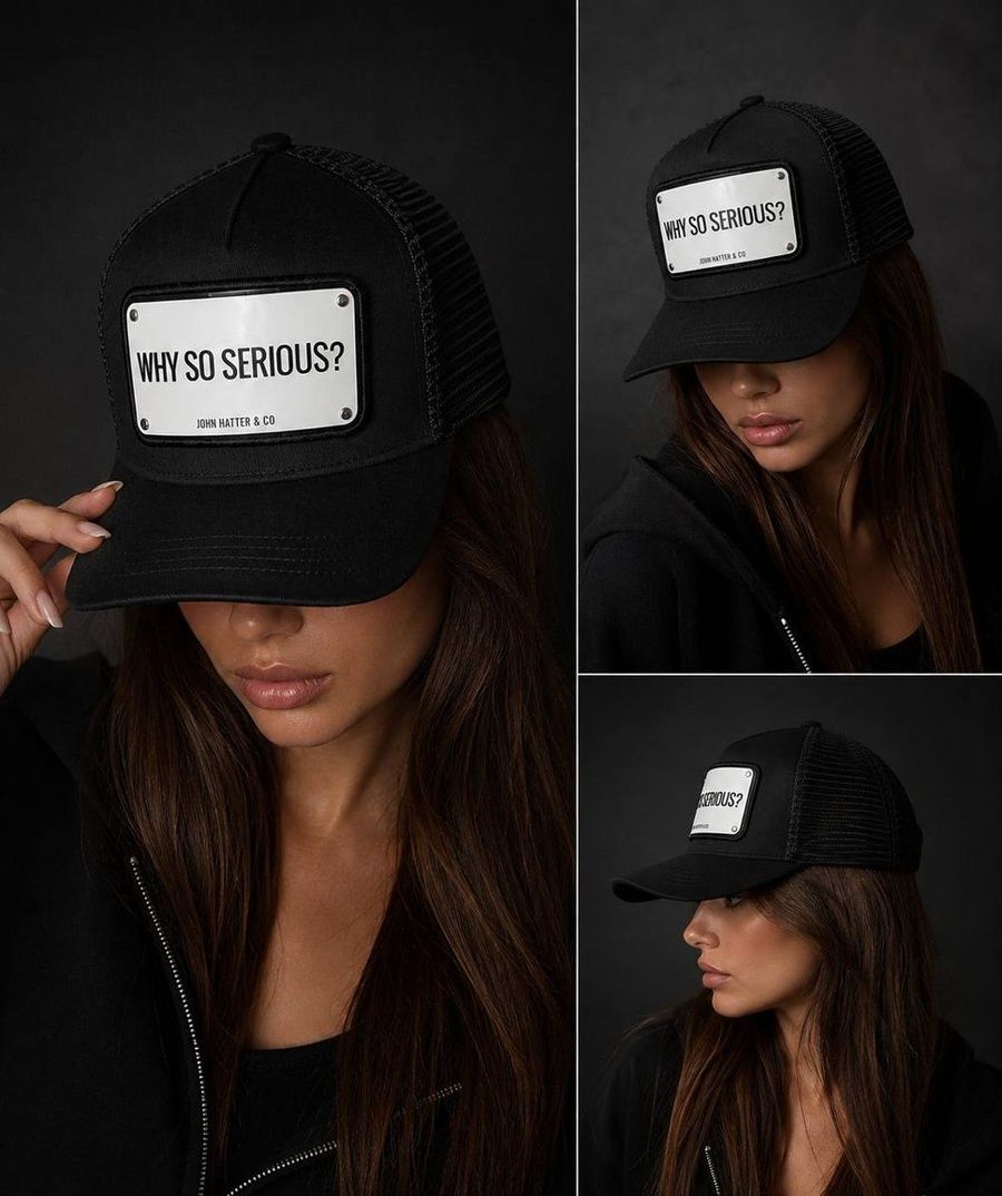John Hatter & Co Why so Serious? Black - Aluminium Cap One size (1-1009-U0) 8958357 фото