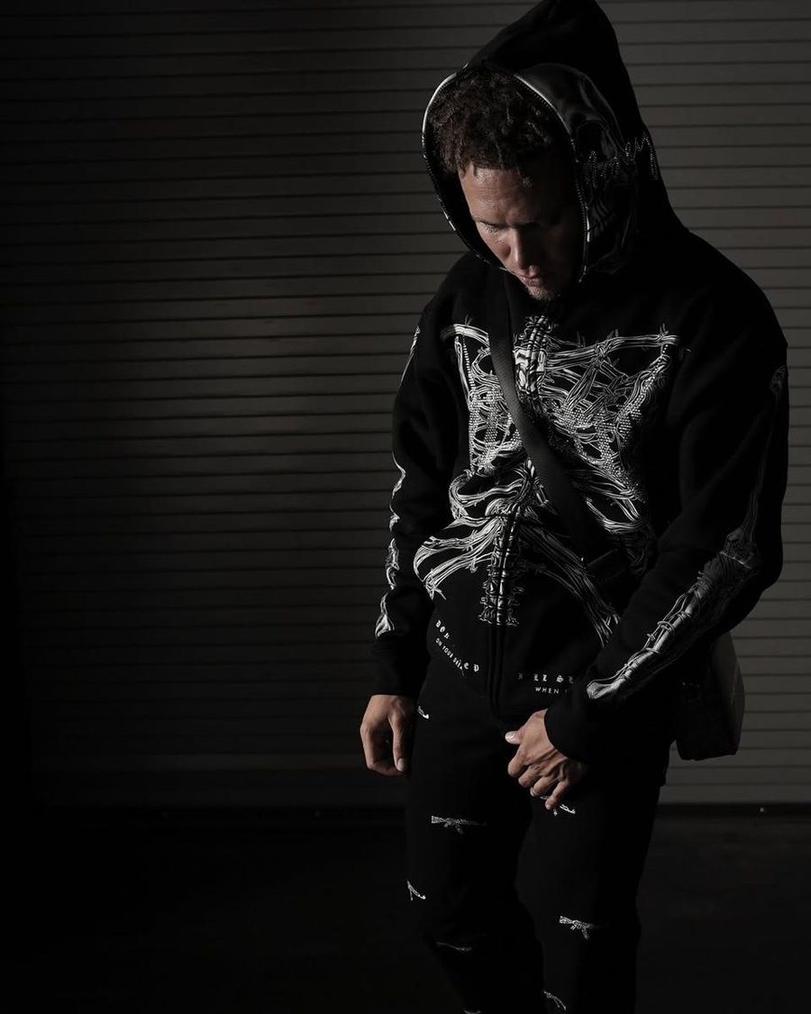 Худі Худи Hastamuerte T2 Skull Zip Hoodie L Black (101-8888) 6857250 фото